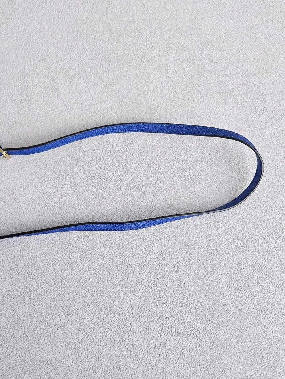 Michael Kors Jet Set Crossbody Purse Handbag Saffiano Leather Blue Chain Strap